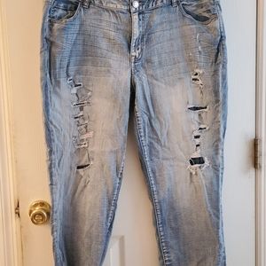 Lane Bryant Rip Capri Jeans